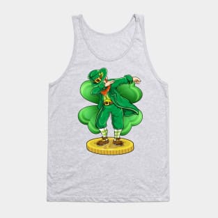 Dabbing Leprechaun Irish Lucky Clover St Patricks Day Tank Top